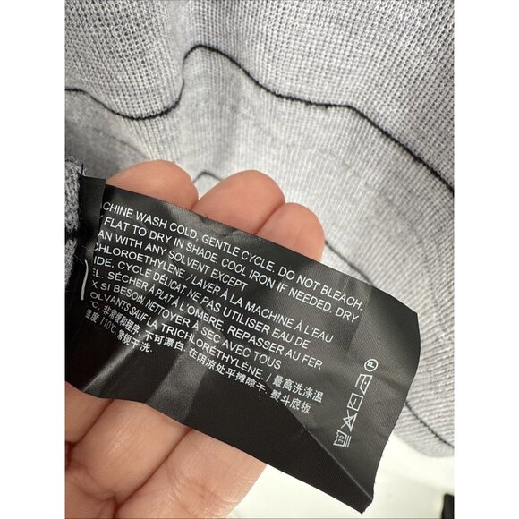 THEORY Men’s Size XXL 2X Kenny Merino Wool Sweater Grey Striped Pullover New - Picture 7 of 7